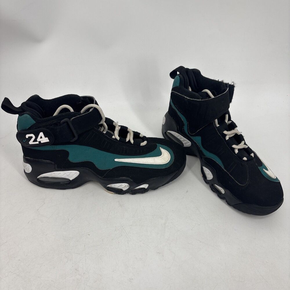 Nike Air Griffey Max 1 Black Freshwater White 24 Youth Kids Sneakers Size 7Y